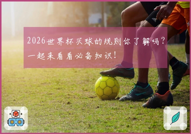 2026世界杯买球的规则你了解吗？一起来看看必备知识！
