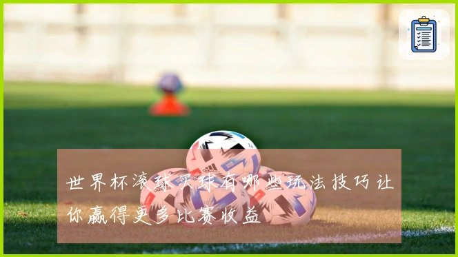 世界杯滚球买球有哪些玩法技巧让你赢得更多比赛收益